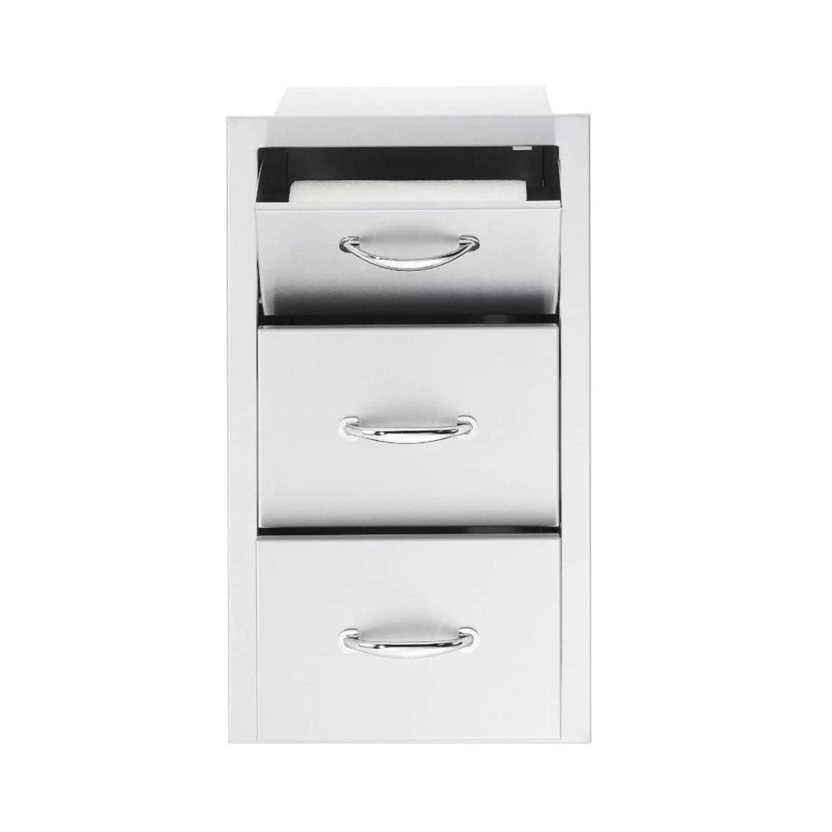 Summerset 17&quot; Vertical 2-Drawer &amp; Paper Towel Holder Combo Masonry - Culinary Hardware