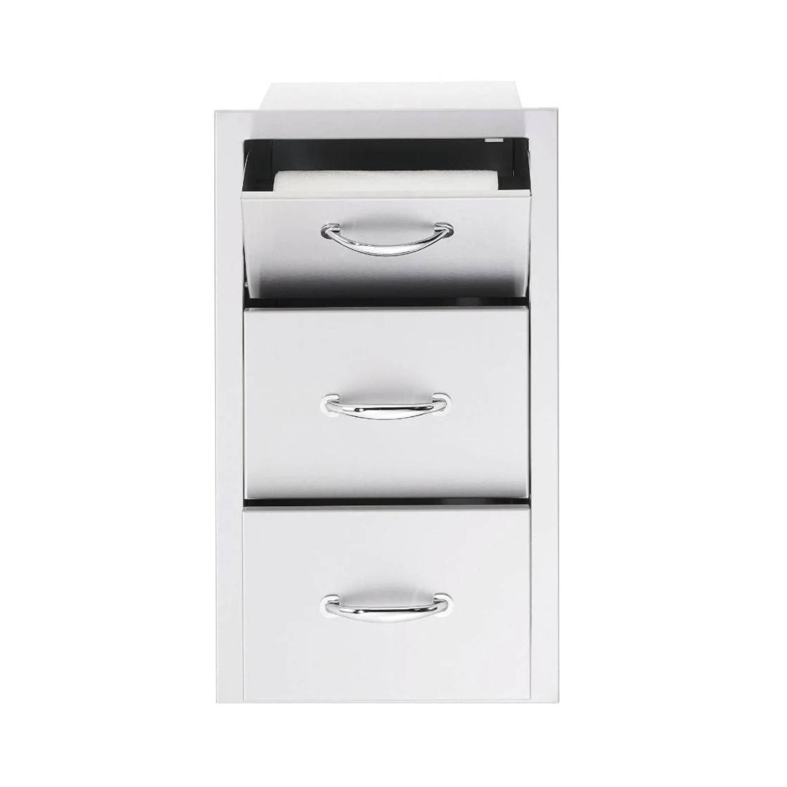 Summerset 17" Vertical 2-Drawer & Paper Towel Holder Combo Masonry - Culinary Hardware