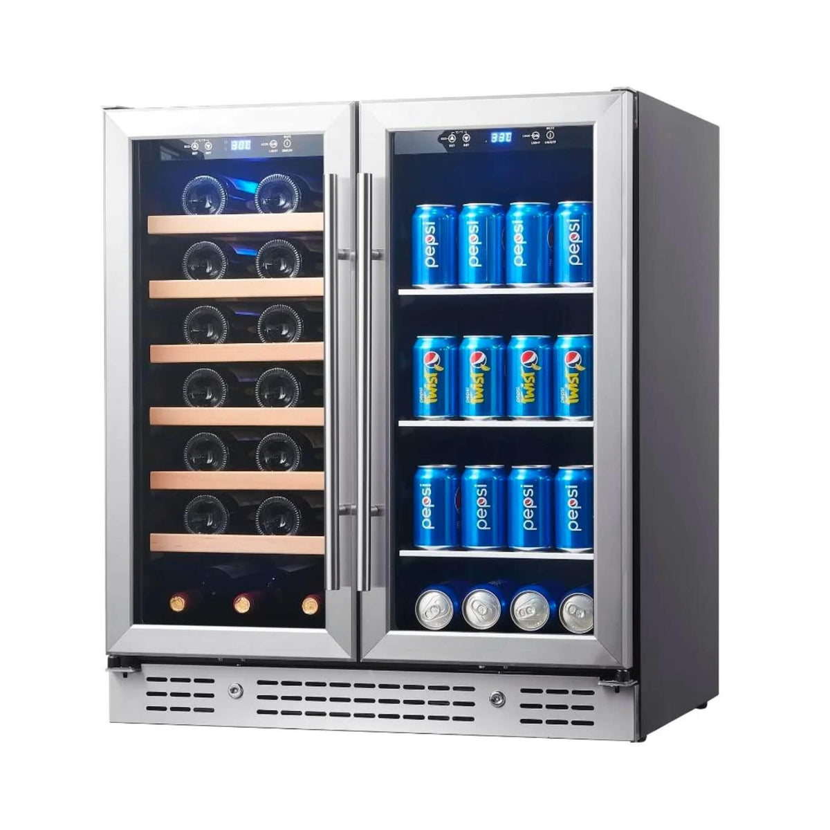 Kingsbottle 30&quot; Combination Beer and Wine Cooler with Low-E Glass Door