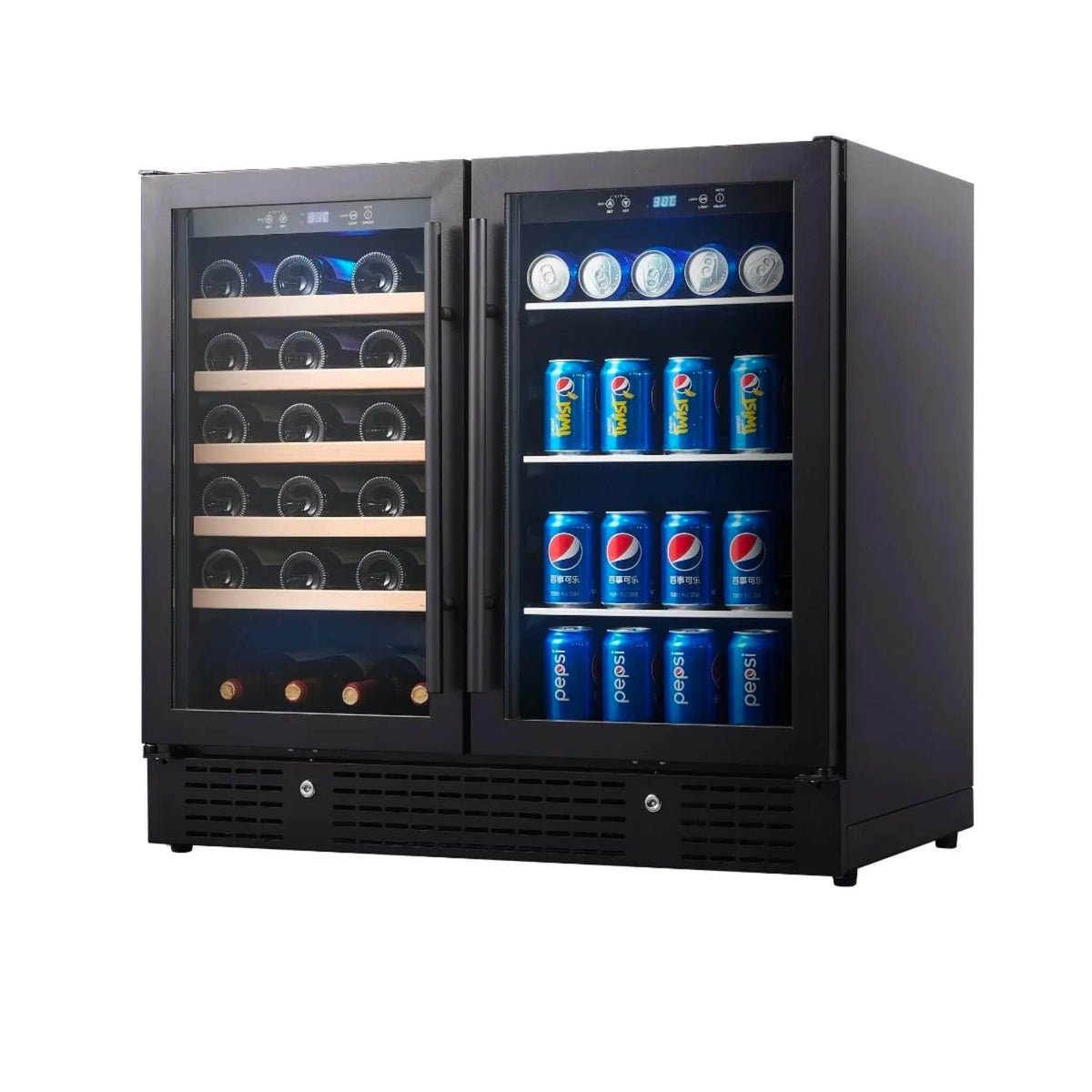 Kingsbottle 36&quot; Beer and Wine Cooler Combination with Low-E Glass Door