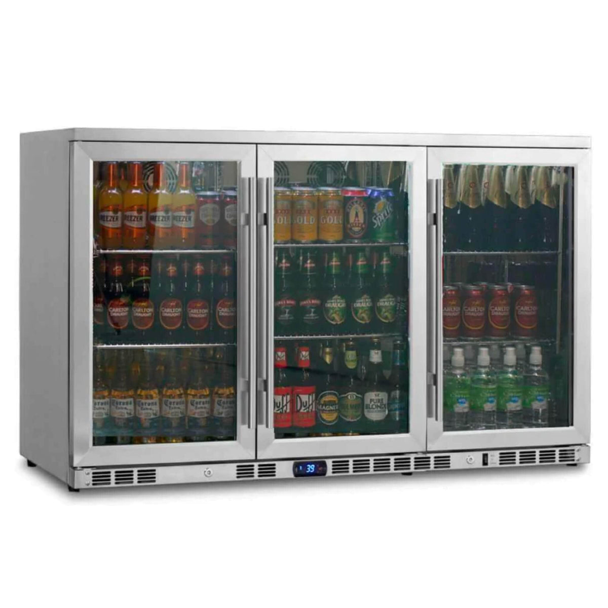 Kingsbottle 53&quot; Heating Glass 3 Door Large Beverage Refrigerator