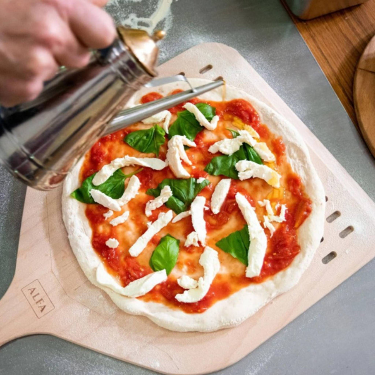 Alfa 13&quot; Wood Pizza Peel - Culinary Hardware