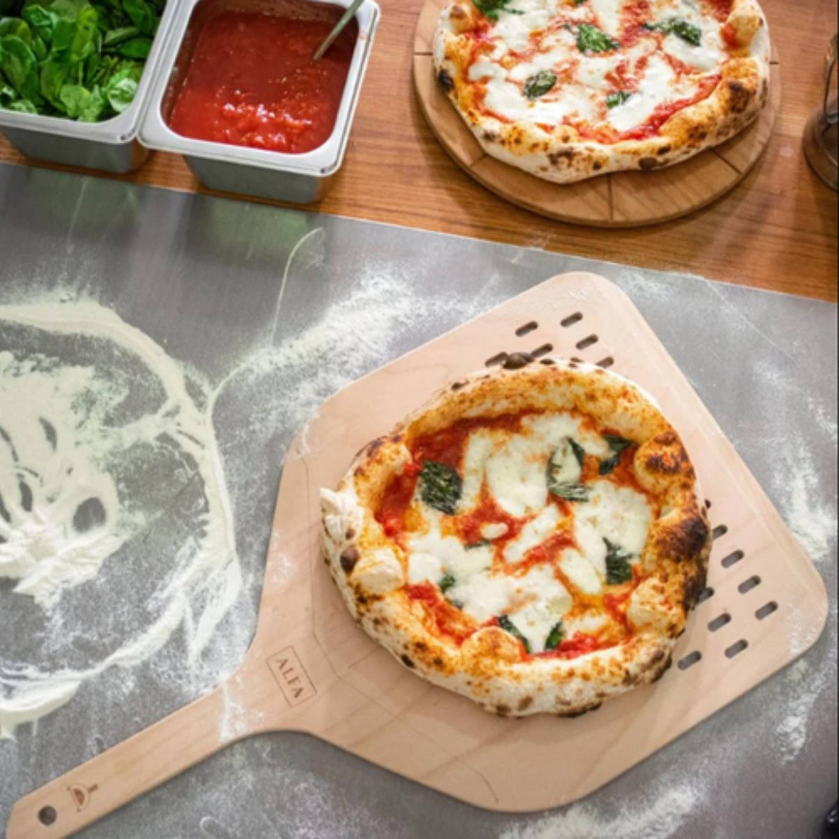 Alfa 16&quot; Wood Pizza Peel - Culinary Hardware