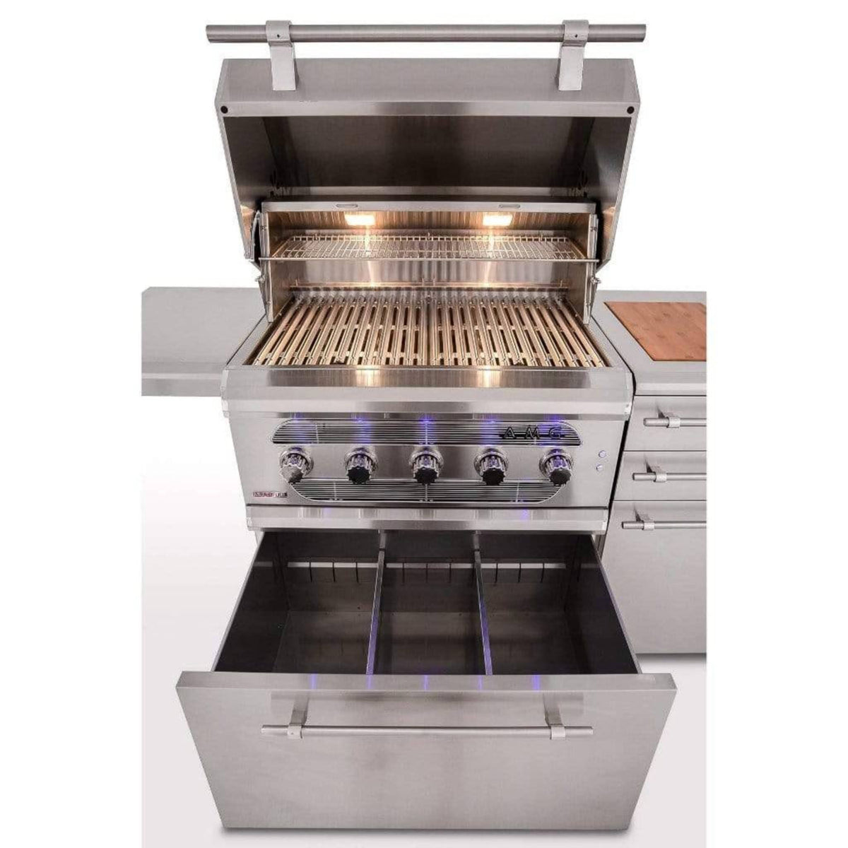 American Made Grills Muscle Series 36&quot; Freestanding Hybrid Grill - Culinary Hardware