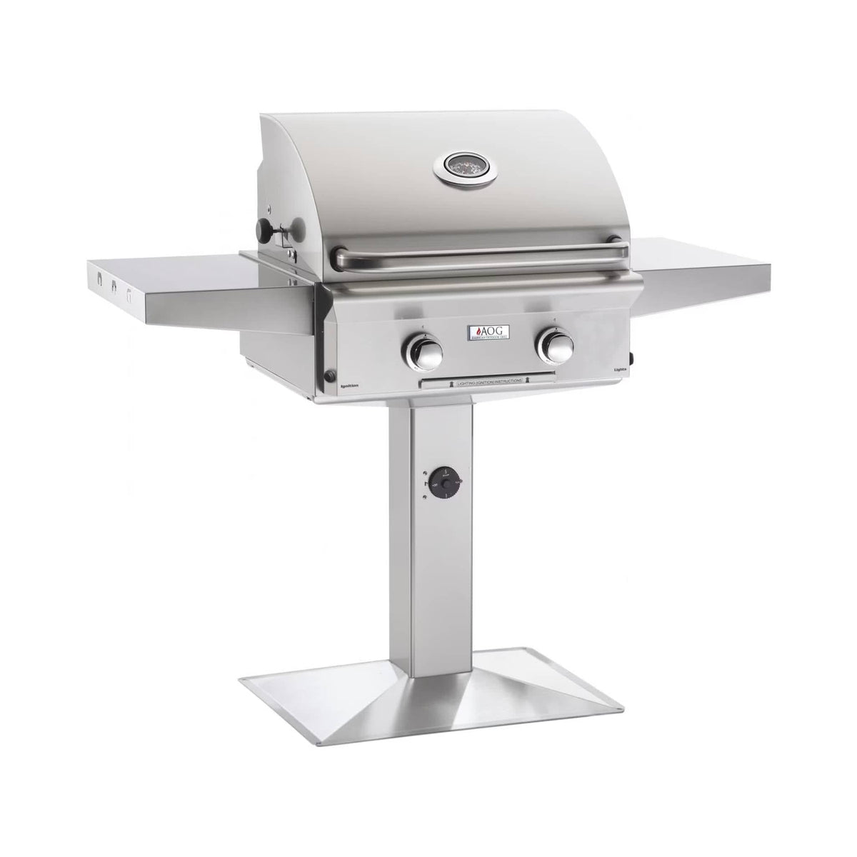 AOG L-Series 24&quot; 2-Burner Freestanding On Pedestal Natural Gas Grill On With Rotisserie - Culinary Hardware