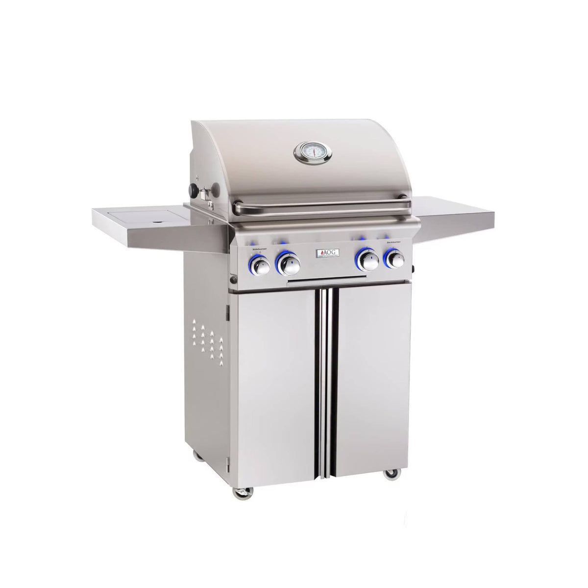 AOG L-Series 24&quot; 2-Burner Propane Gas Grill with Rotisserie &amp; Single Side Burner - Culinary Hardware