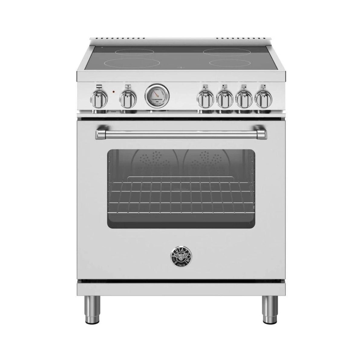 Bertazzoni 30&quot; Master Series Freestanding Electric Range with 4 Ceran Heating Zones - Culinary Hardware