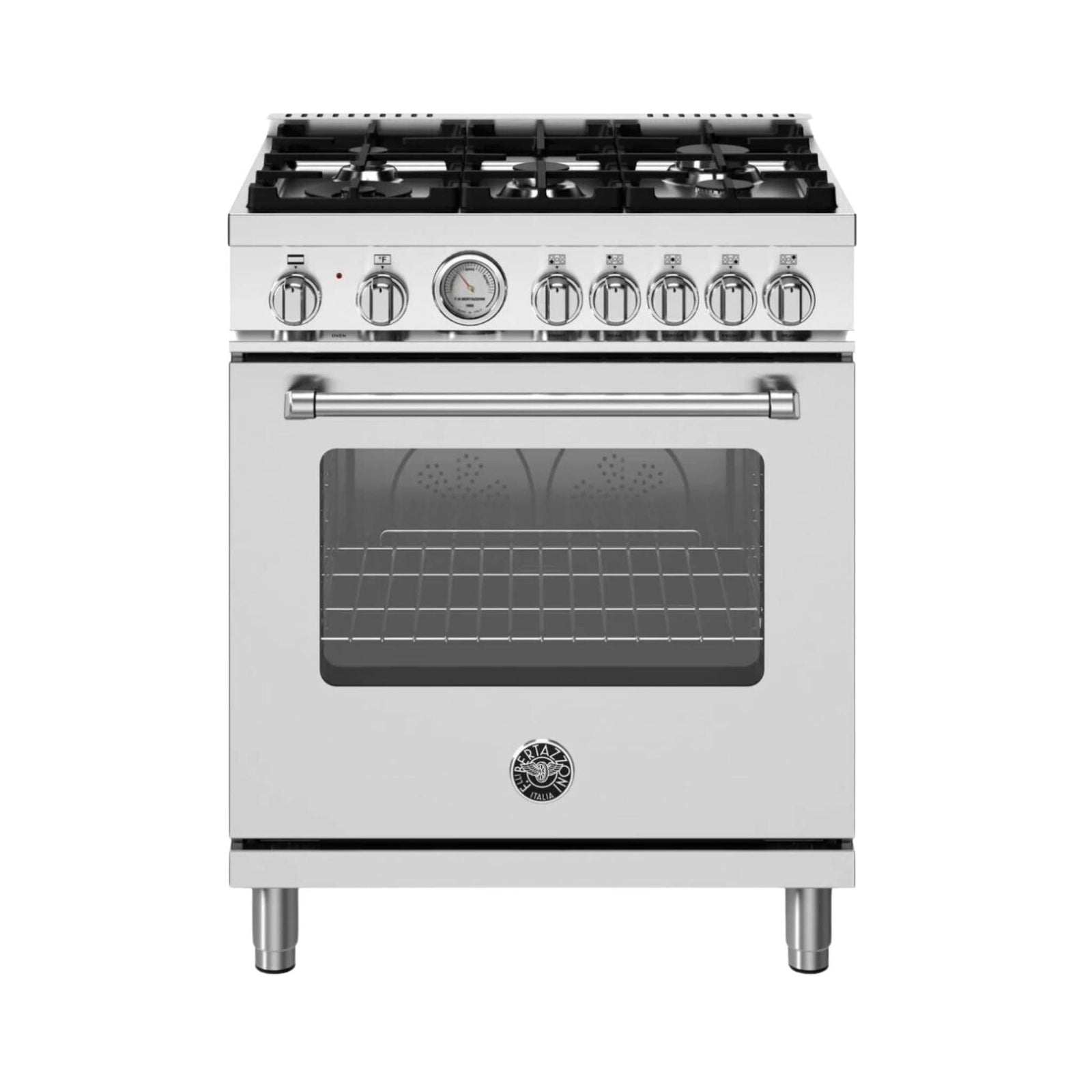 Bertazzoni 30" Master Series Freestanding Dual Fuel Range with 5 Sealed Burners - Culinary Hardware