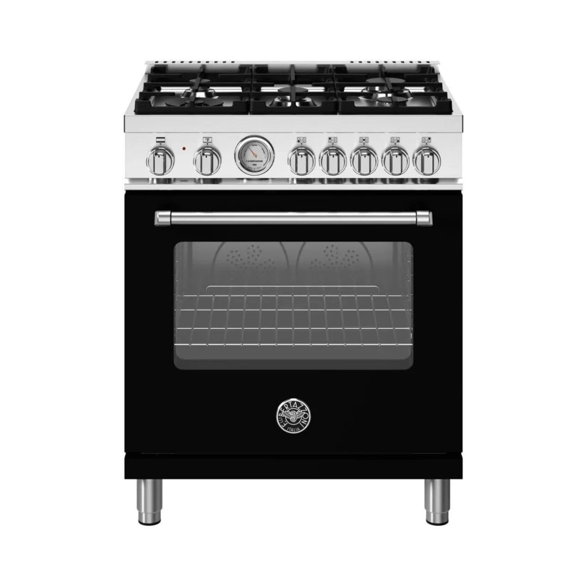 Bertazzoni 30&quot; Master Series Freestanding Dual Fuel Range with 5 Sealed Burners - Culinary Hardware