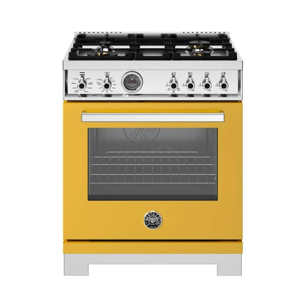 Bertazzoni 30&quot; Professional Series Freestanding Dual Fuel Range with 4 Sealed Burners - Culinary Hardware