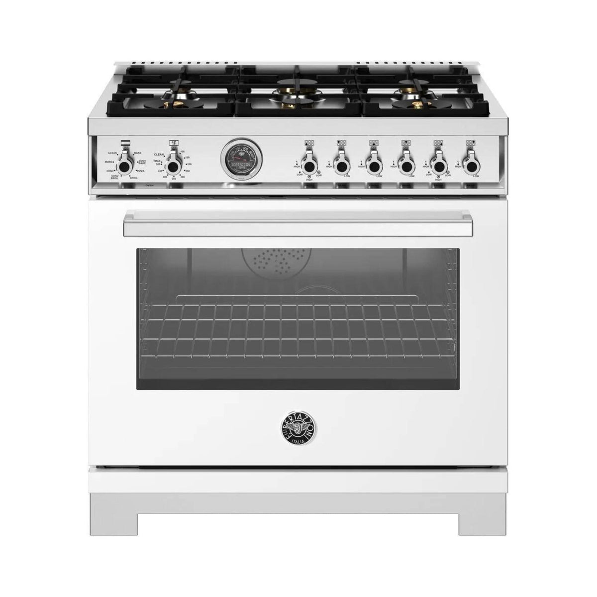 Bertazzoni 30&quot; Professional Series Freestanding Dual Fuel Range with 6 Sealed Burners - Culinary Hardware