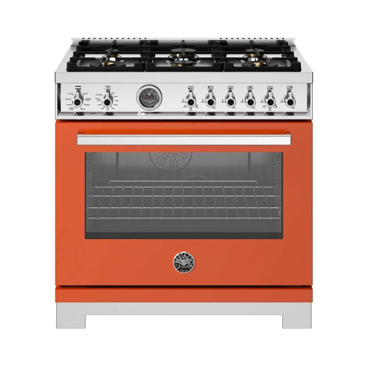 Bertazzoni 30&quot; Professional Series Freestanding Dual Fuel Range with 6 Sealed Burners - Culinary Hardware