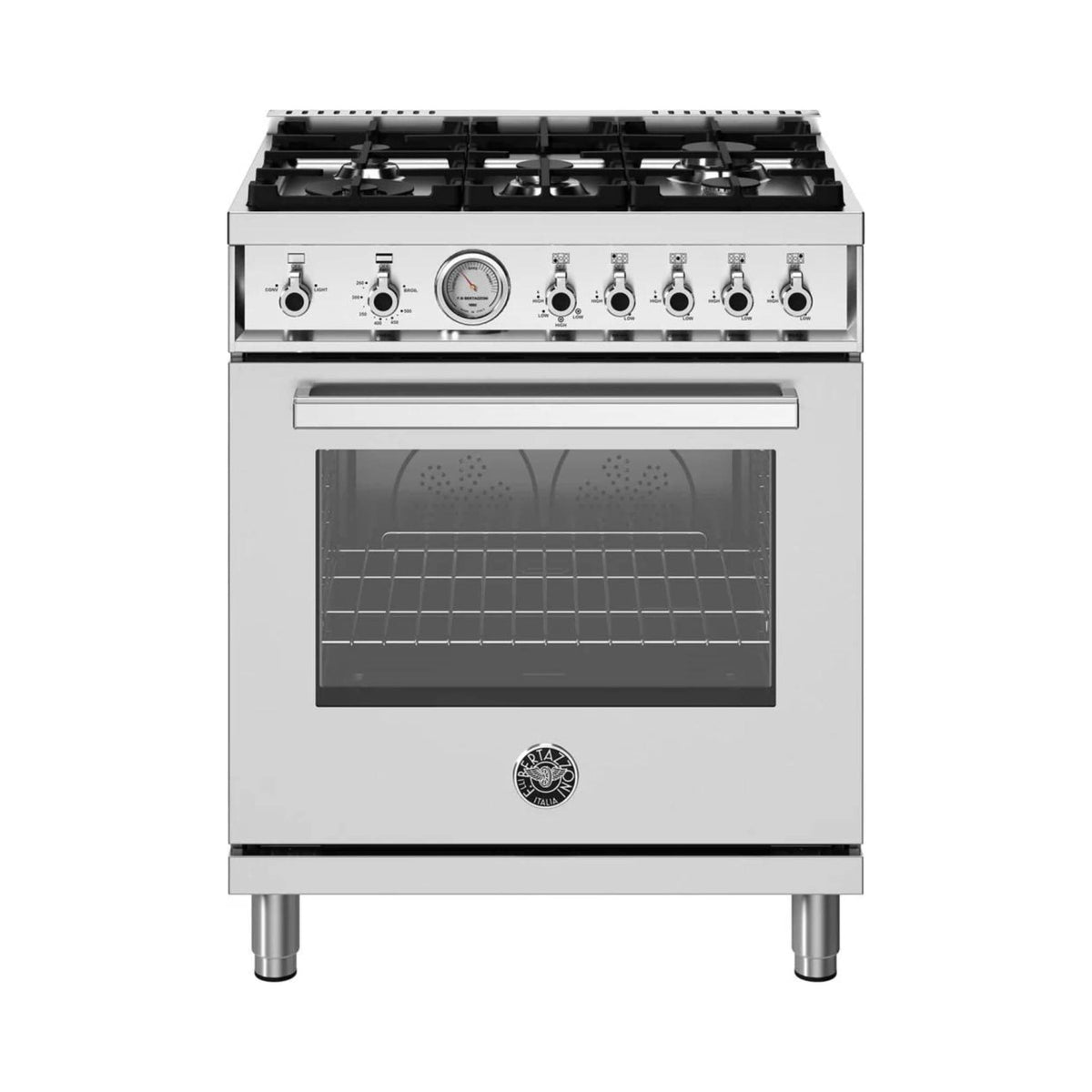 Bertazzoni 30&quot; Professional Series Freestanding Gas Range with 5 Sealed Burners - Culinary Hardware