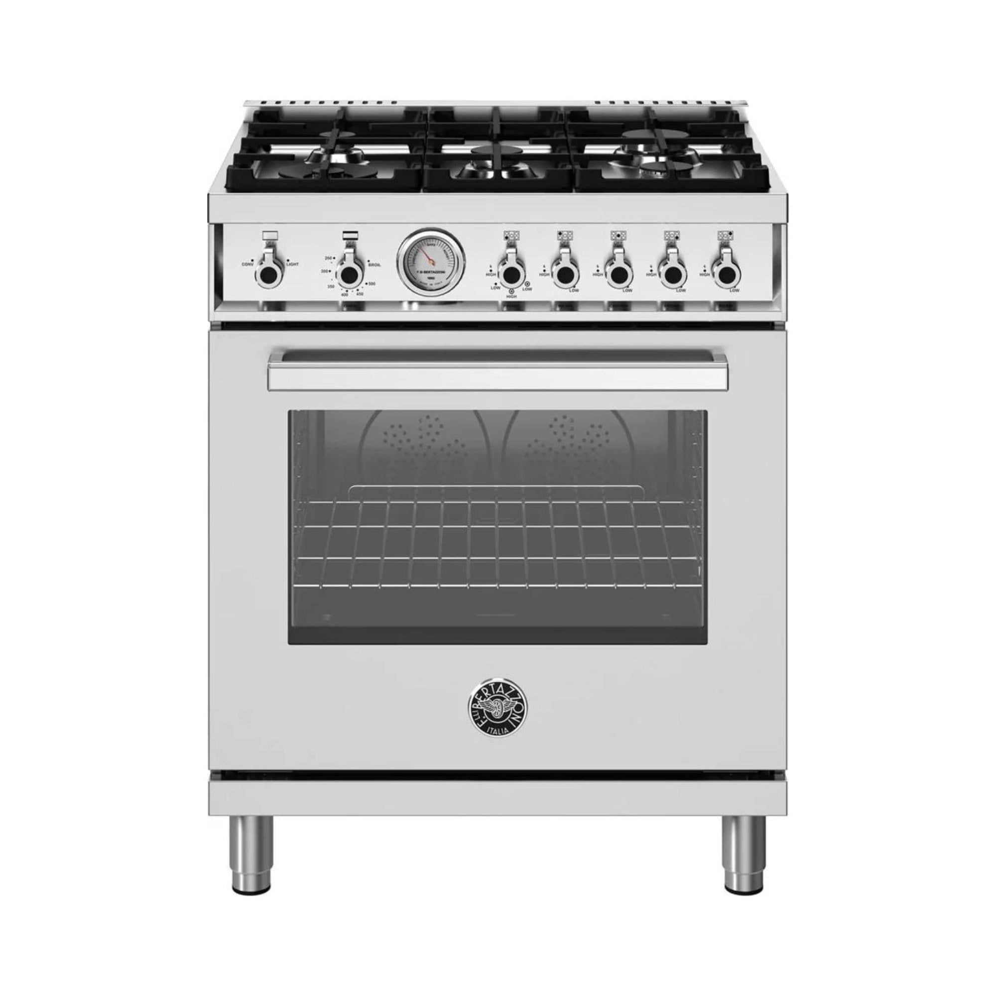 Bertazzoni 30" Professional Series Freestanding Gas Range with 5 Sealed Burners - Culinary Hardware