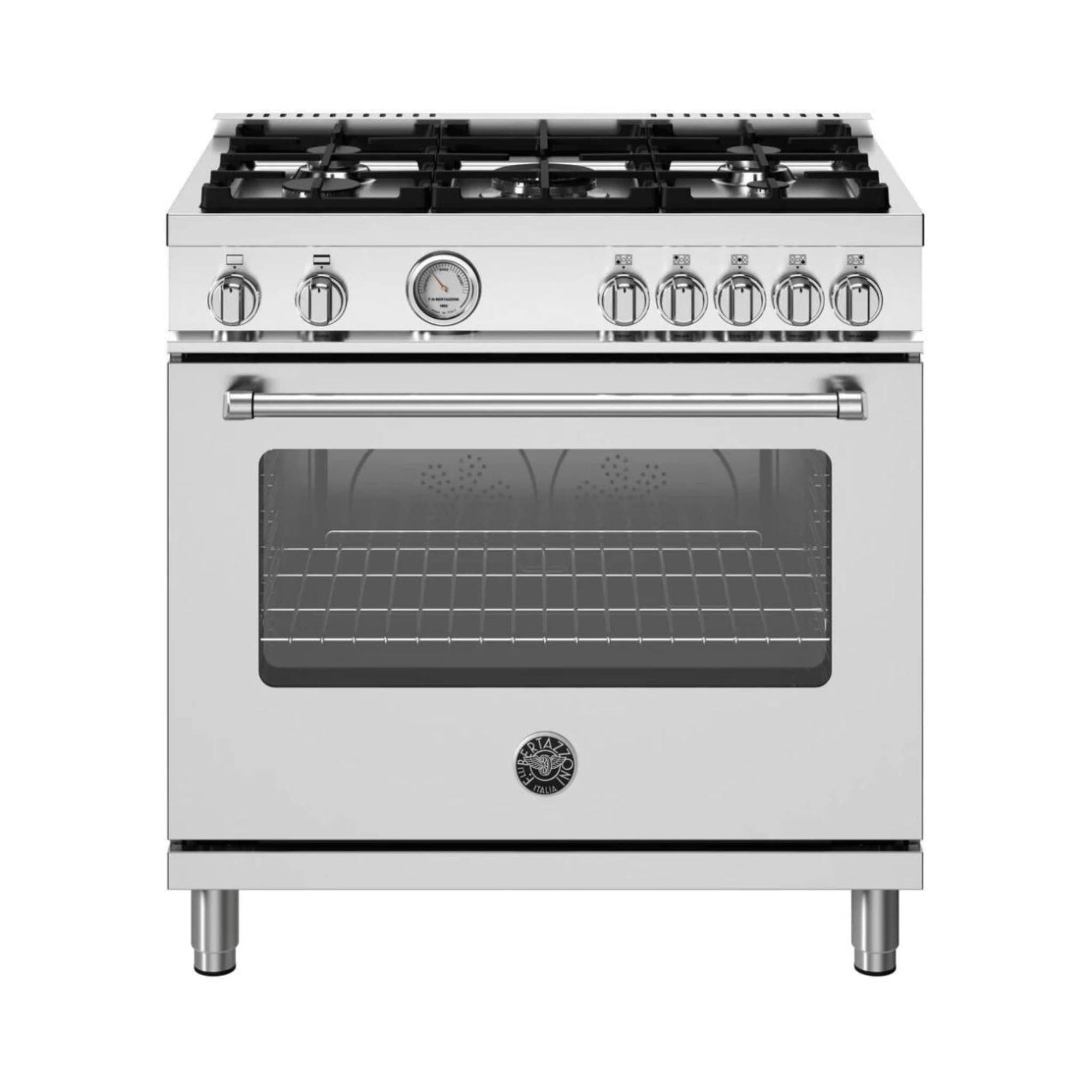 Bertazzoni 36" Master Series Freestanding Gas Range with 5 Sealed Burners - Culinary Hardware