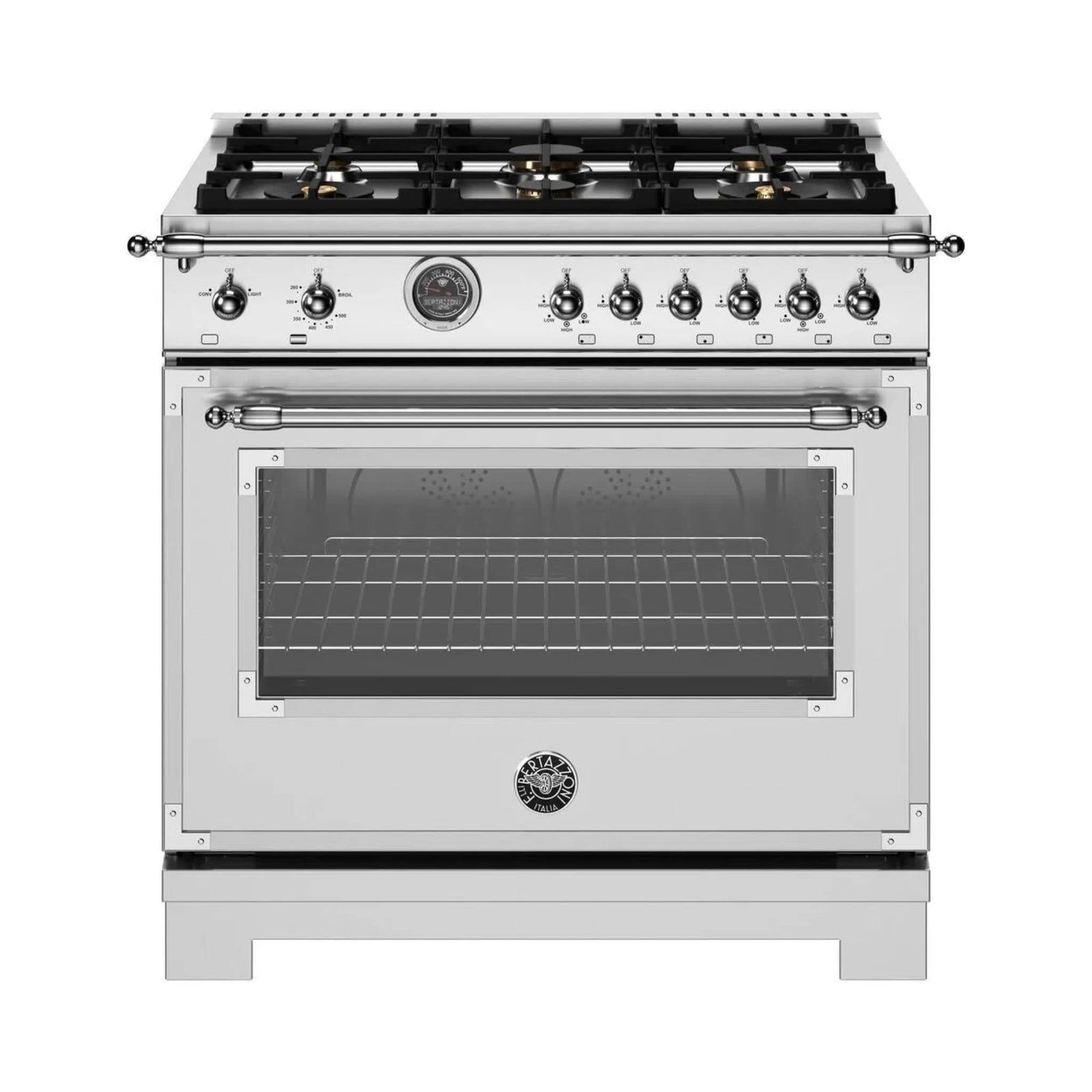 Bertazzoni 36" Heritage Series Freestanding Gas Range with 6 Sealed Burners - Culinary Hardware