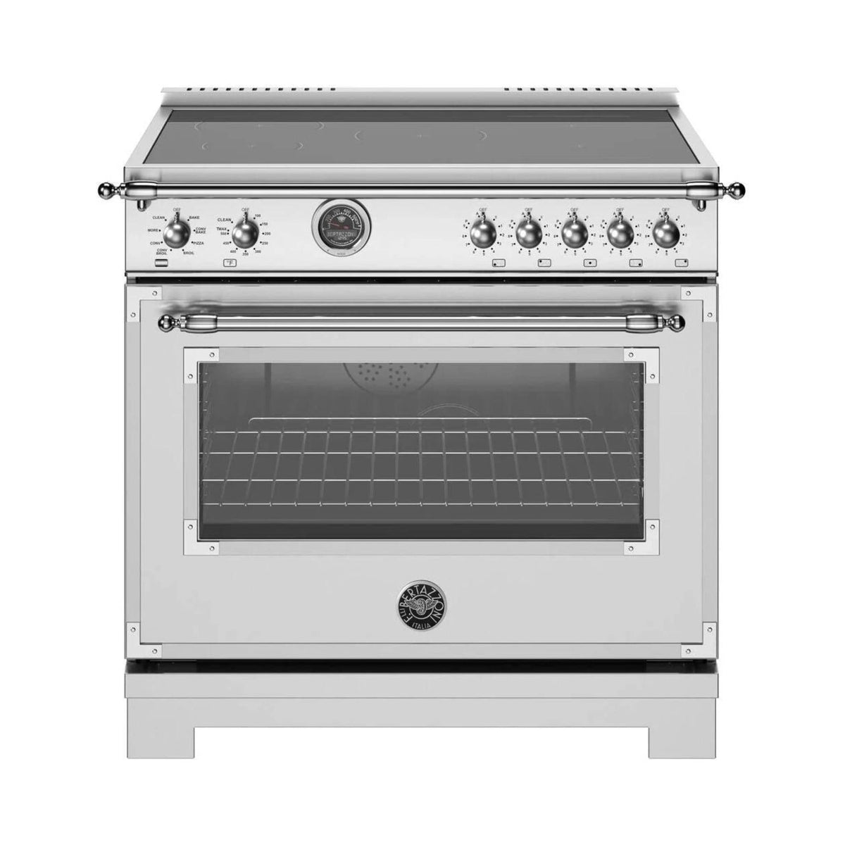Bertazzoni 36&quot; Heritage Series Freestanding Induction Range with 5 Elements with Griddle - Culinary Hardware