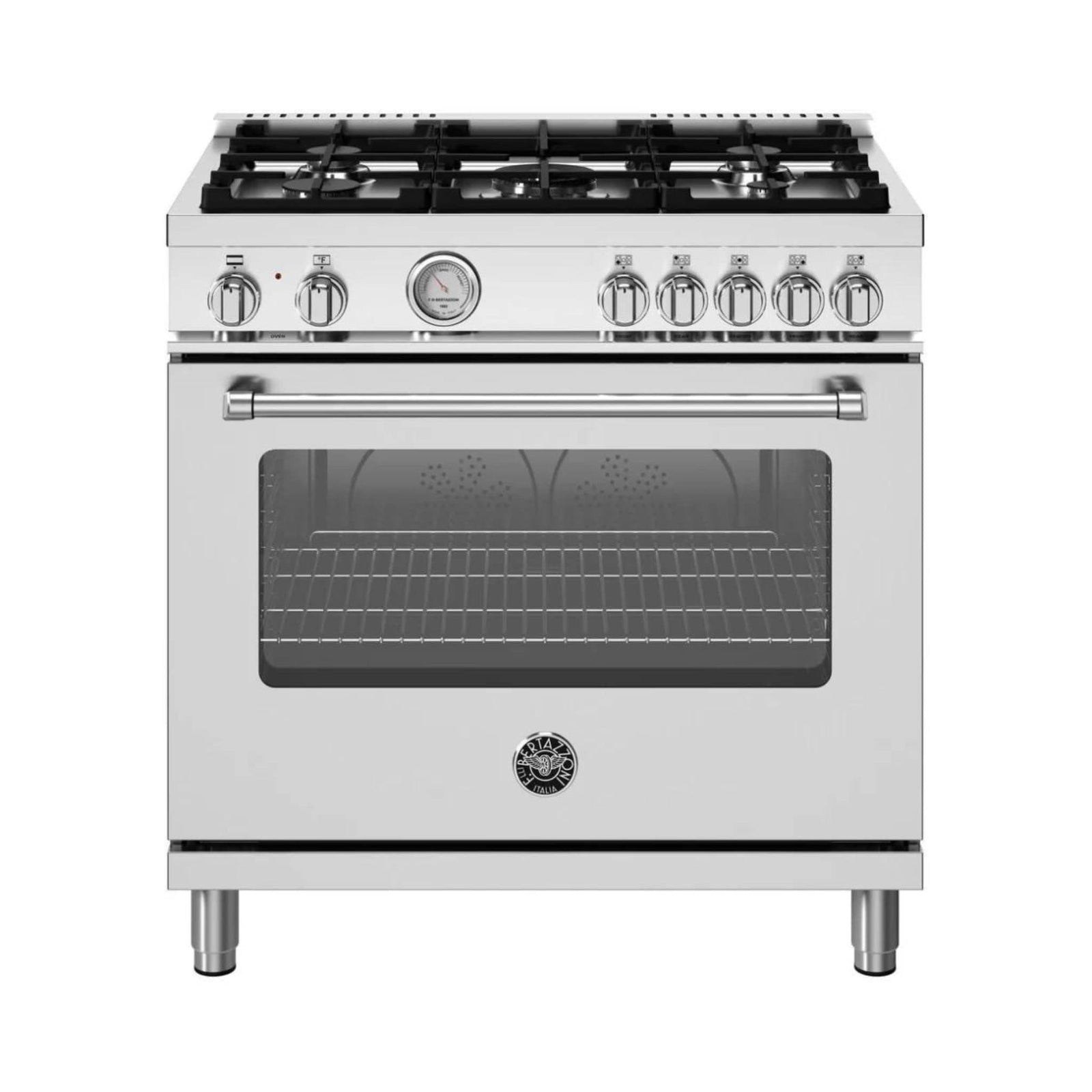 Bertazzoni 36" Master Series Freestanding Dual Fuel Range with 5 Sealed Burners - Culinary Hardware