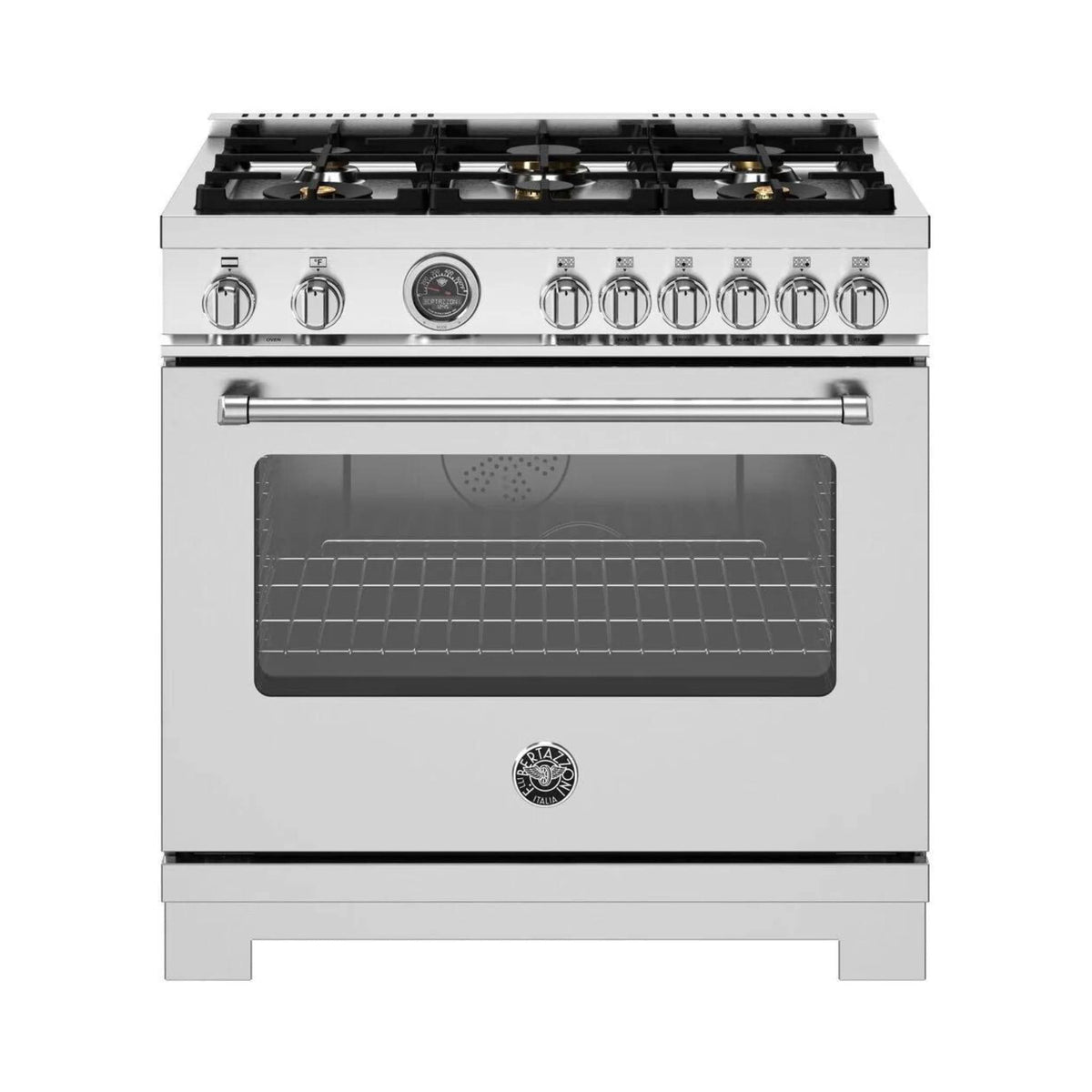 Bertazzoni 36&quot; Master Series Freestanding Dual Fuel Range with 6 Sealed Burners - Culinary Hardware
