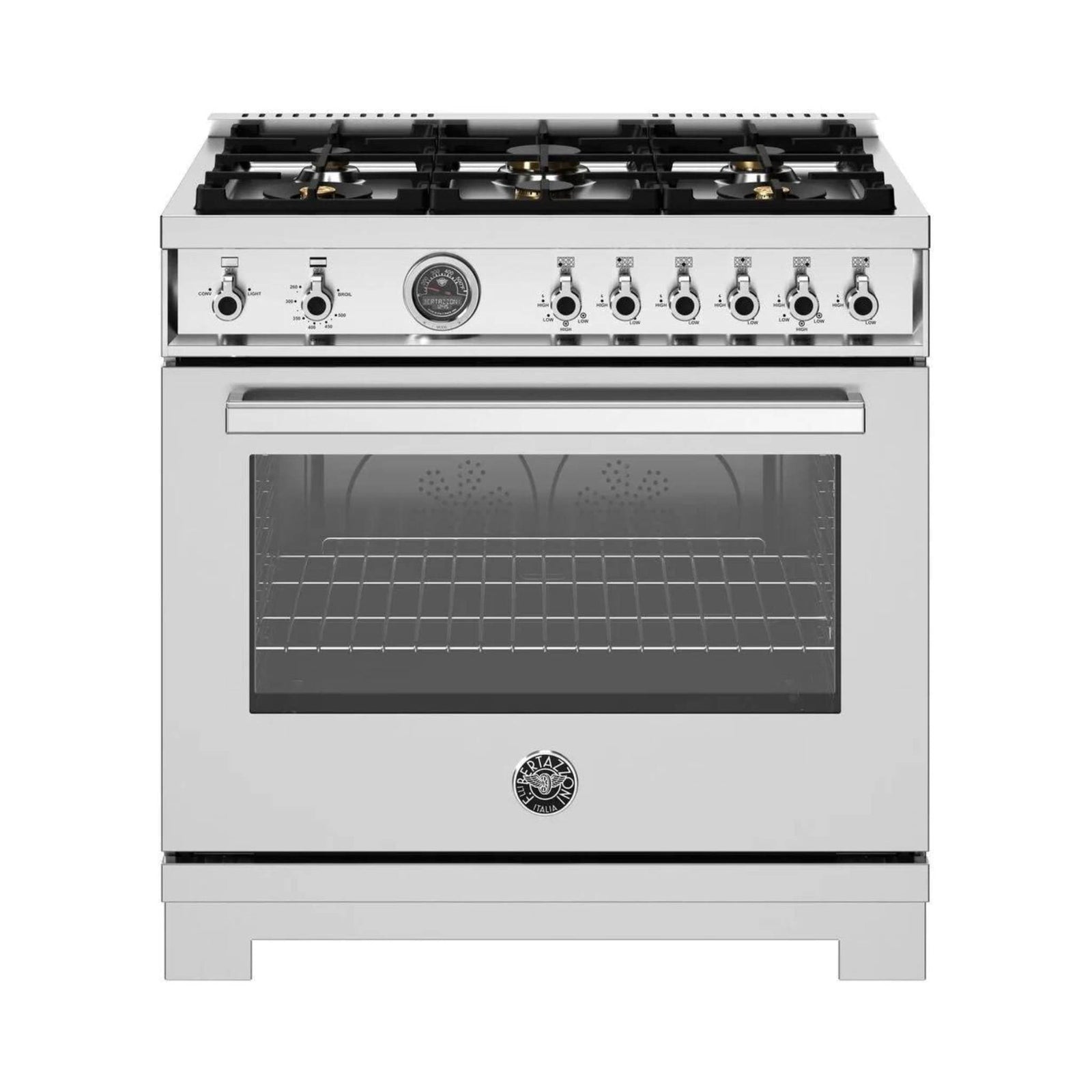 Bertazzoni 36" Professional Series Freestanding Gas Range with 6 Sealed Burners - Culinary Hardware