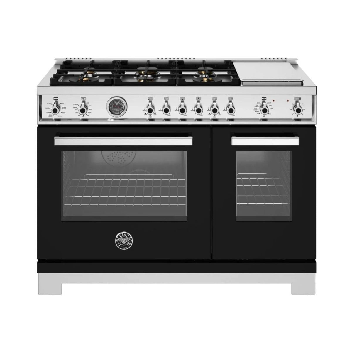 Bertazzoni 48&quot; Professional Series Freestanding Dual Fuel Range with 6 Sealed Burners with Griddle