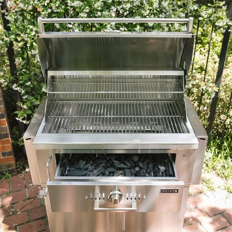 Coyote 36&quot; Charcoal Grill on Cart