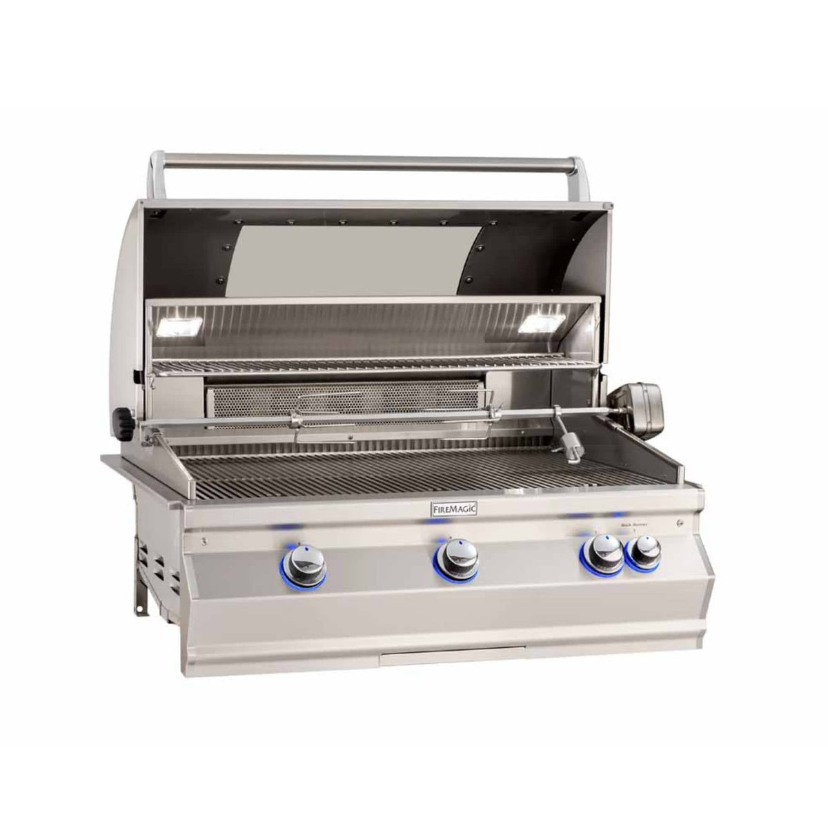 Fire Magic Aurora 36&quot; Built-In Gas Grill with Backburner &amp; Rotisserie Kit