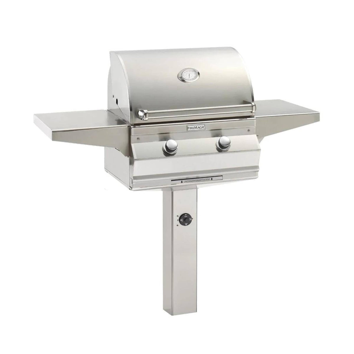 Fire Magic Choice 24&quot; In-Ground Post Mount Gas Grill with Analog Thermometer and 1-Hour Timer