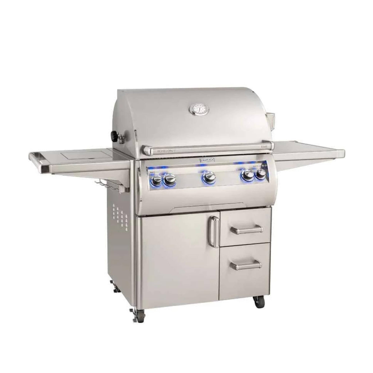 Fire Magic Echelon Diamond 30&quot; Portable Grill with Analog Thermometer &amp; Flush Mounted Single Side Burner