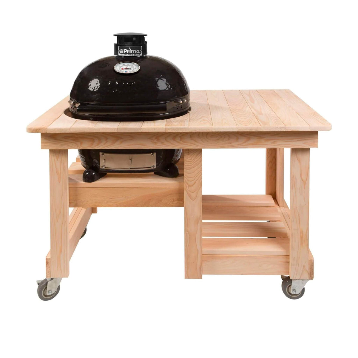 Primo Grill Cypress Countertop Table for Primo Oval XL with Ceramic Feet