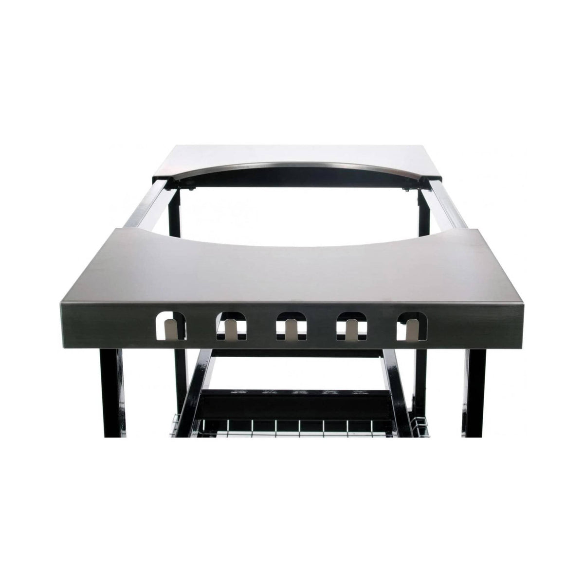 Primo Grill Cart Base with Basket and Stainless Steel Side Shelves
