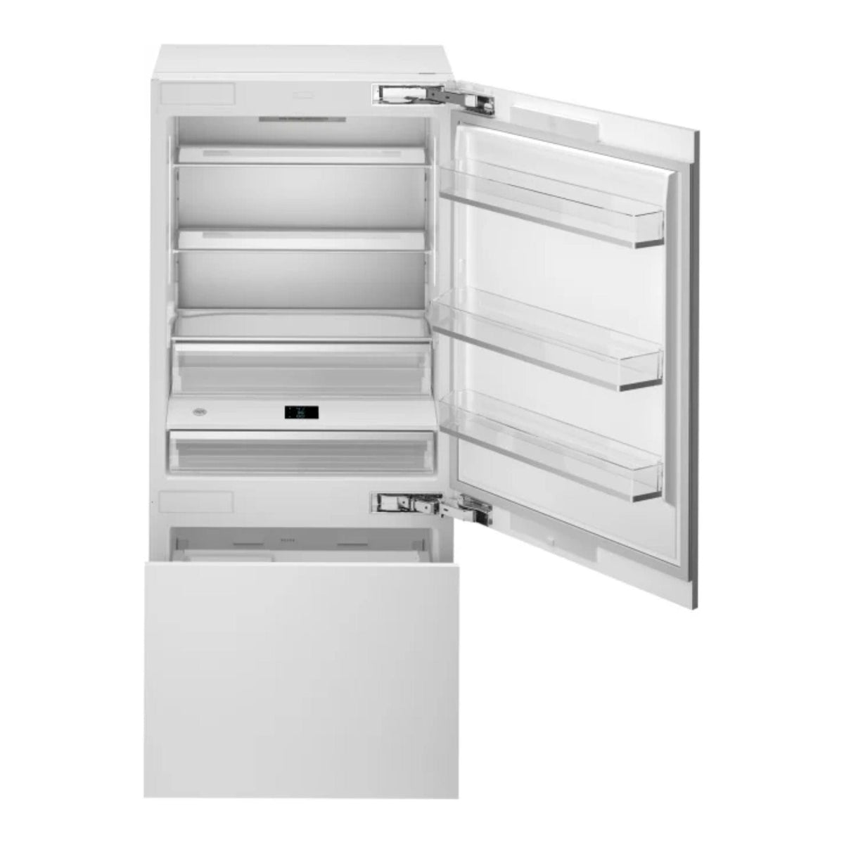 Bertazzoni 36&quot; Built-in refrigerator - Panel Ready - Premium model; Ice Maker &amp; Internal Water Disp; Reversible Doors - Culinary Hardware