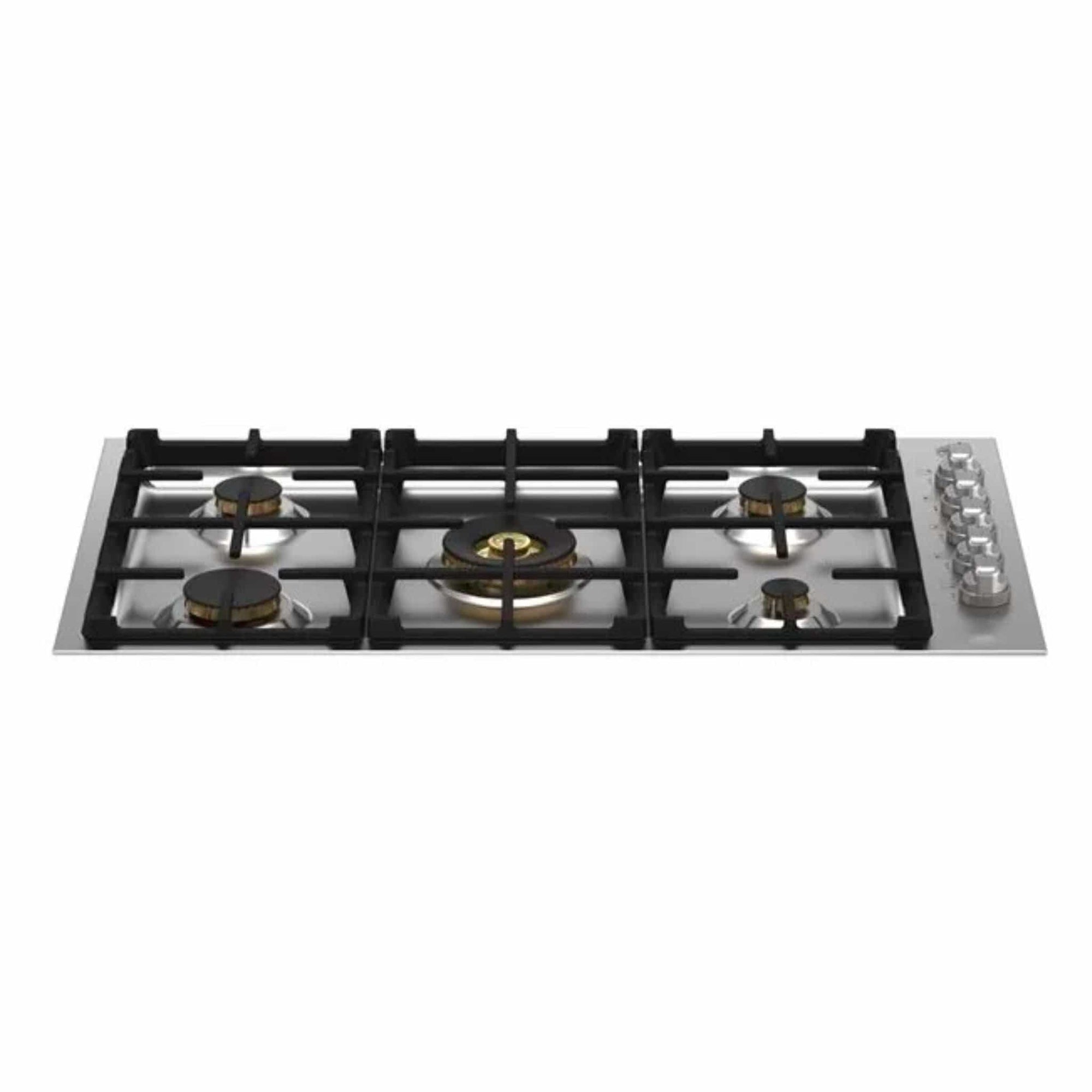 Bertazzoni 36" Master Series Drop-in Gas Cooktop 5 Brass Burners - Culinary Hardware