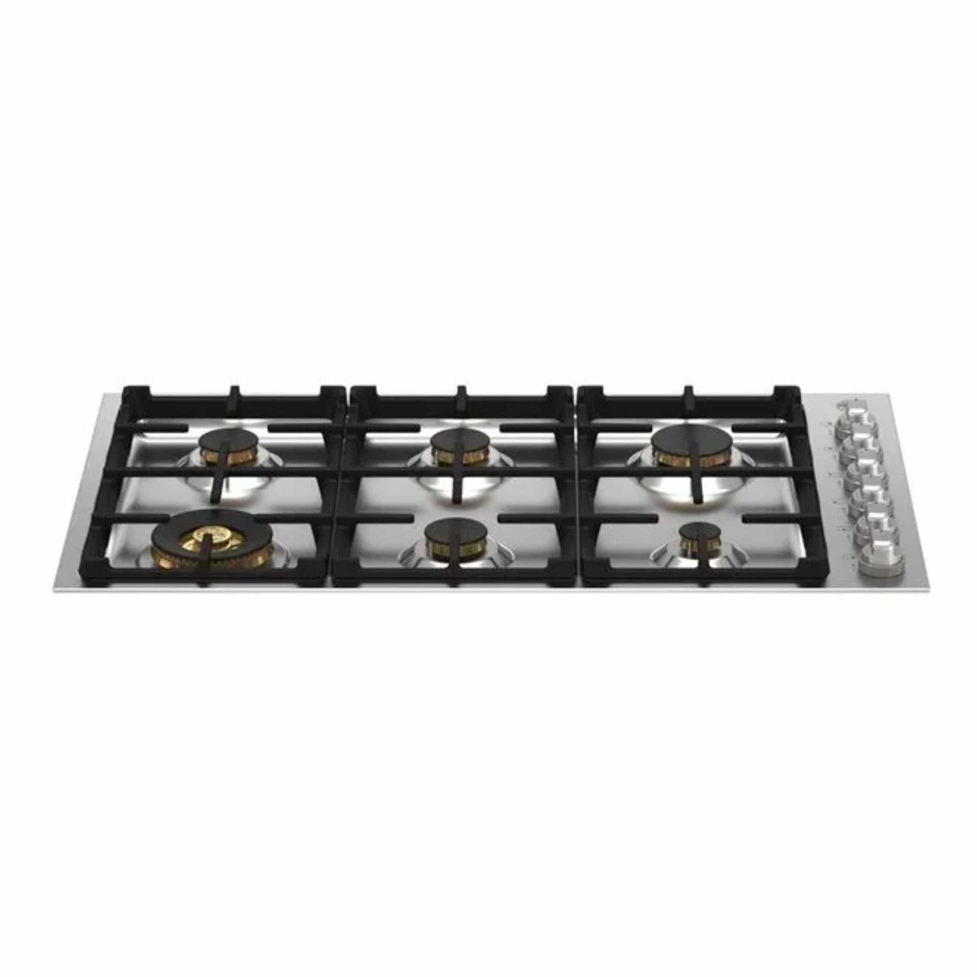 Bertazzoni 36" Master Series Drop-in Gas Cooktop 6 Brass Burners - Culinary Hardware