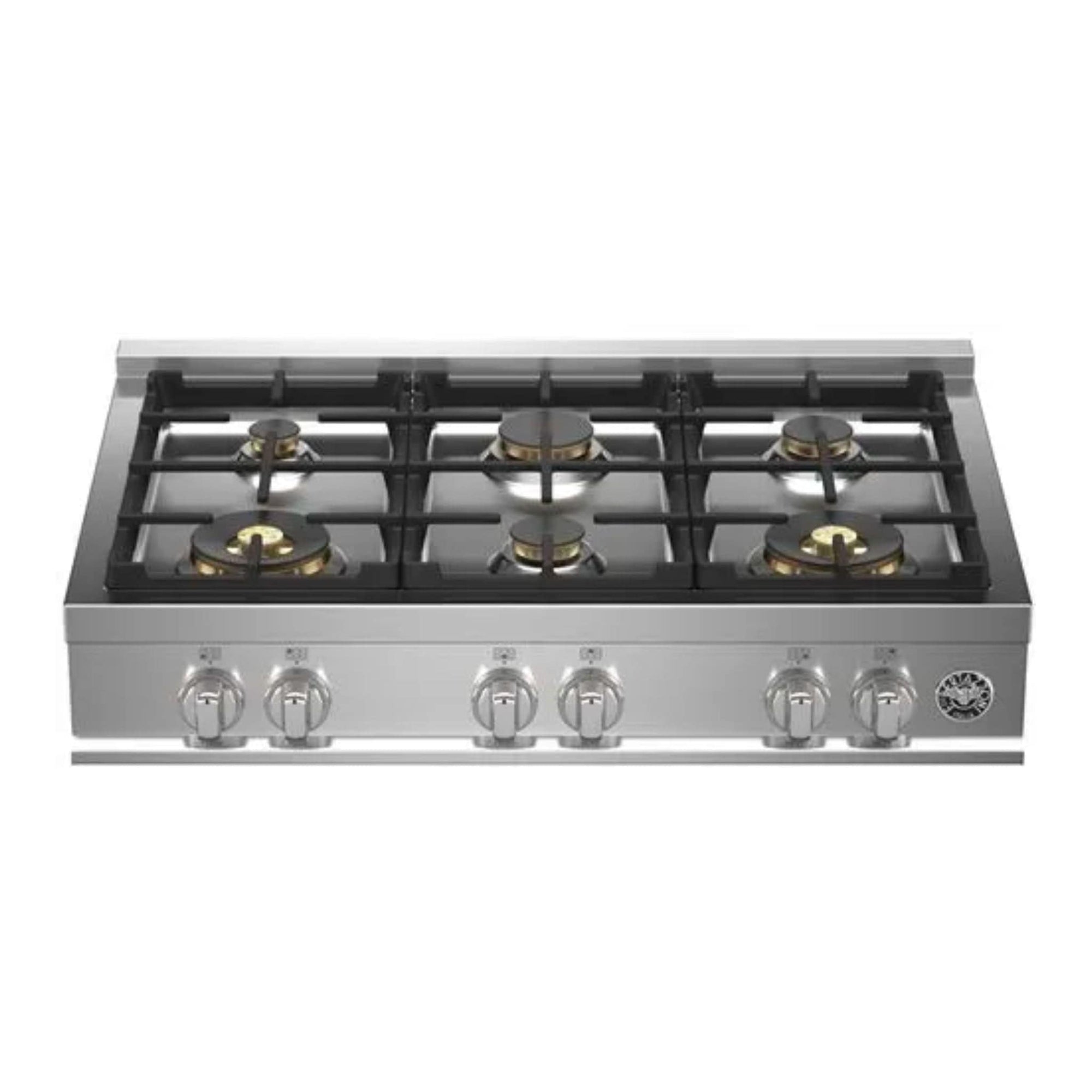 Bertazzoni 36" Master Series Gas Rangetop 6 Brass Burners - Culinary Hardware