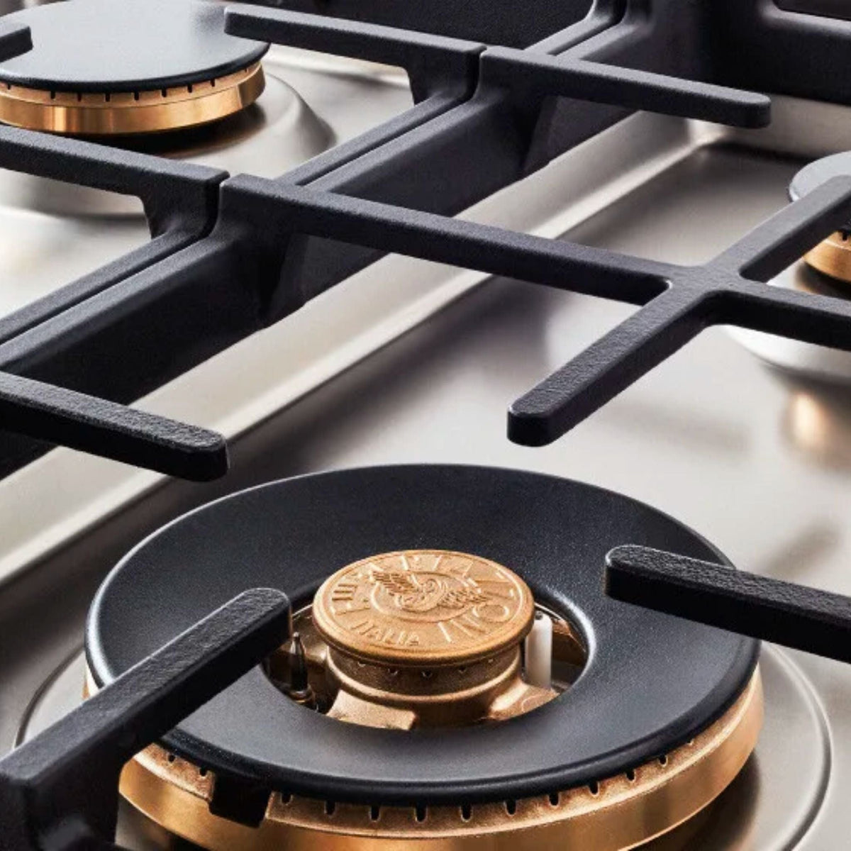 Bertazzoni 36&quot; Pro Series Drop-In Gas Cooktop 6 Brass Burners - Culinary Hardware