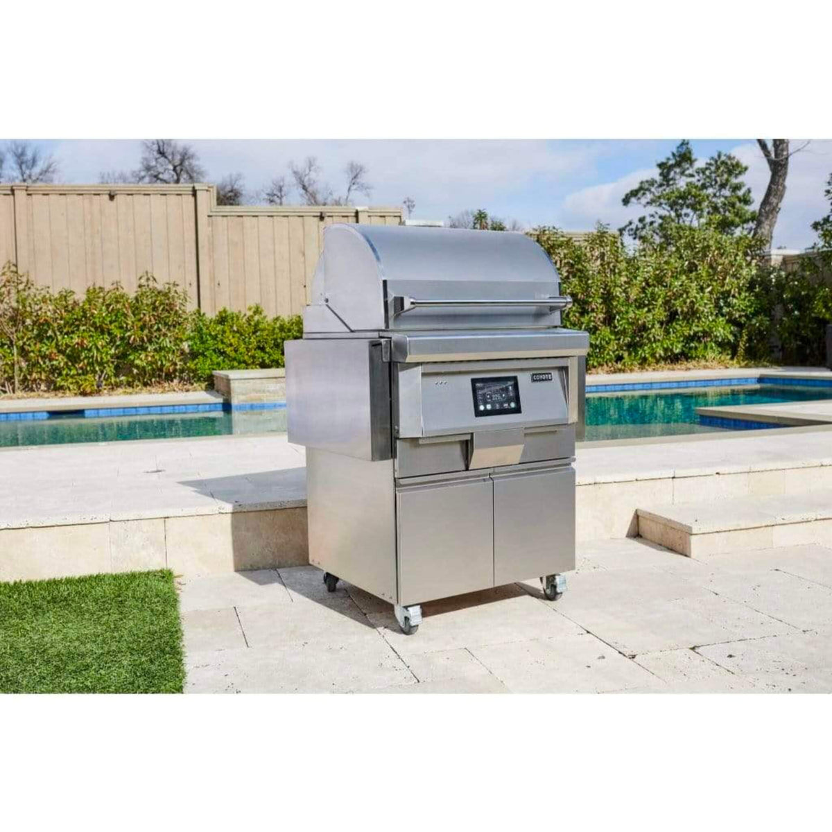 Coyote 28&quot; Freestanding Pellet Grill and Cart