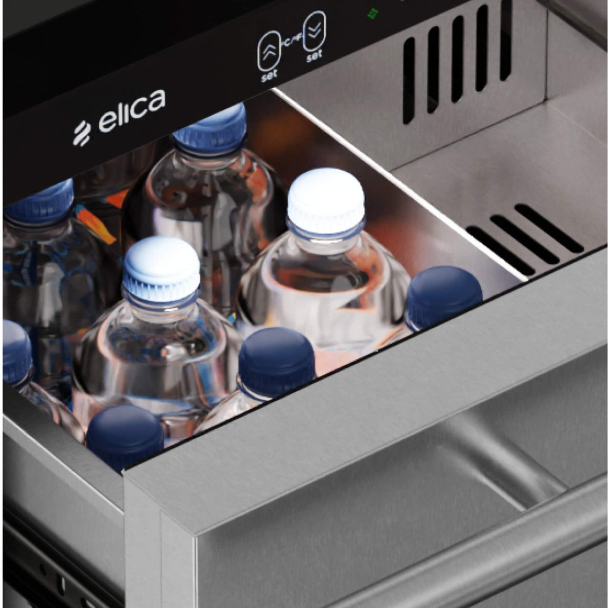 Elica 24&quot; Undercounter Double-Drawer Refrigerator