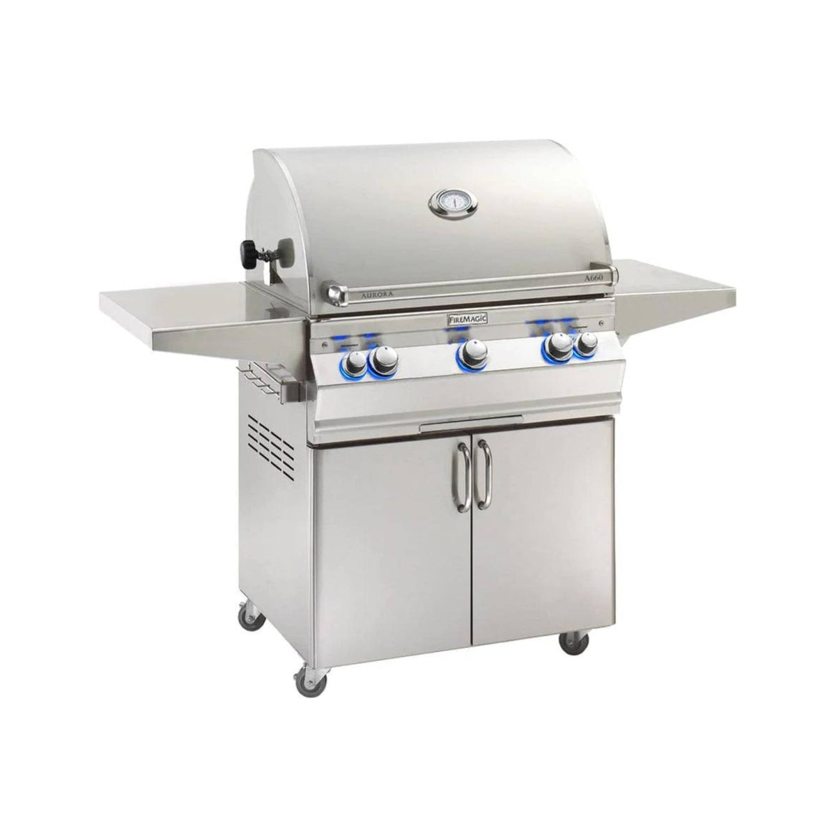 ire Magic Aurora 30&quot; Portable Gas Grill with Backburner, Rotisserie Kit &amp; Analog Thermometer