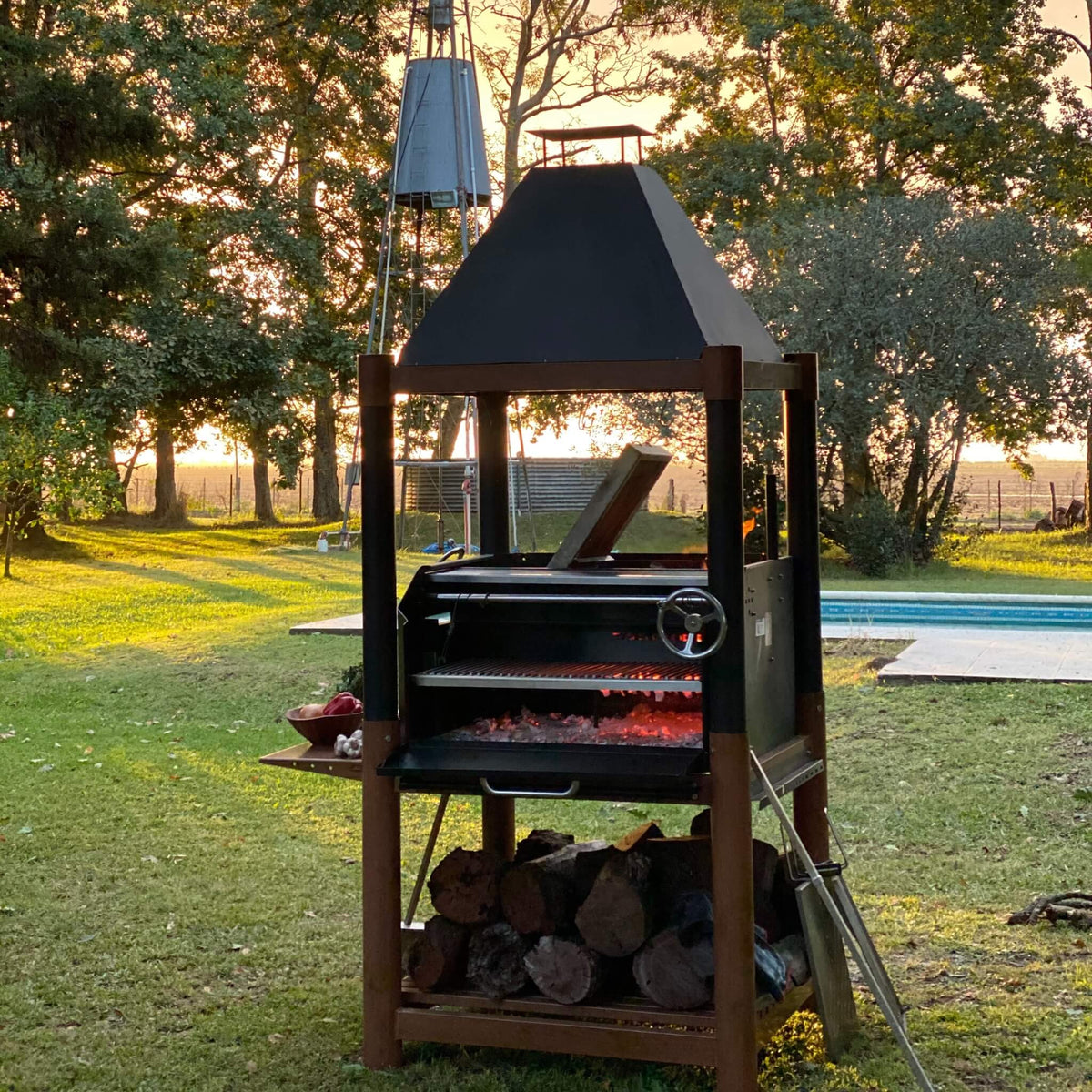 Tagwood BBQ Argentine Santa Maria Style Wood Fire &amp; Charcoal Gaucho Grill