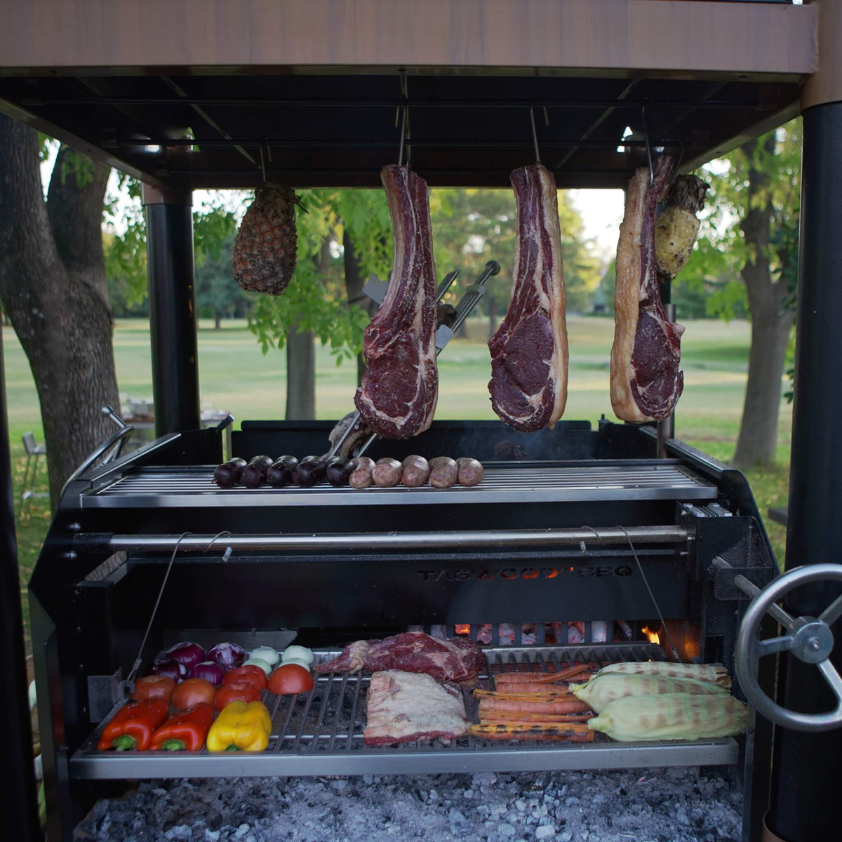 Tagwood BBQ Argentine Santa Maria Style Wood Fire &amp; Charcoal Gaucho Grill