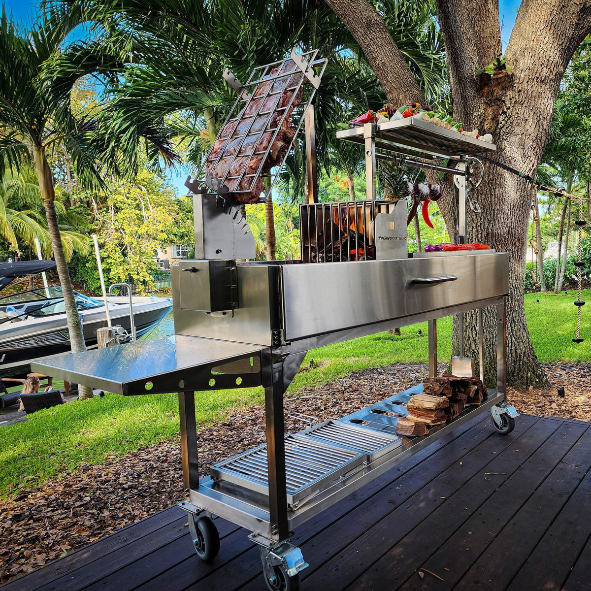 Tagwood BBQ Argentine Santa Maria Wood Fire &amp; Charcoal Gaucho Grill