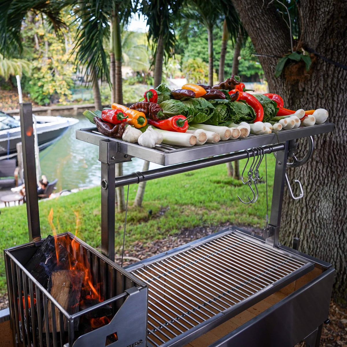 Tagwood BBQ Argentine Santa Maria Wood Fire &amp; Charcoal Gaucho Grill