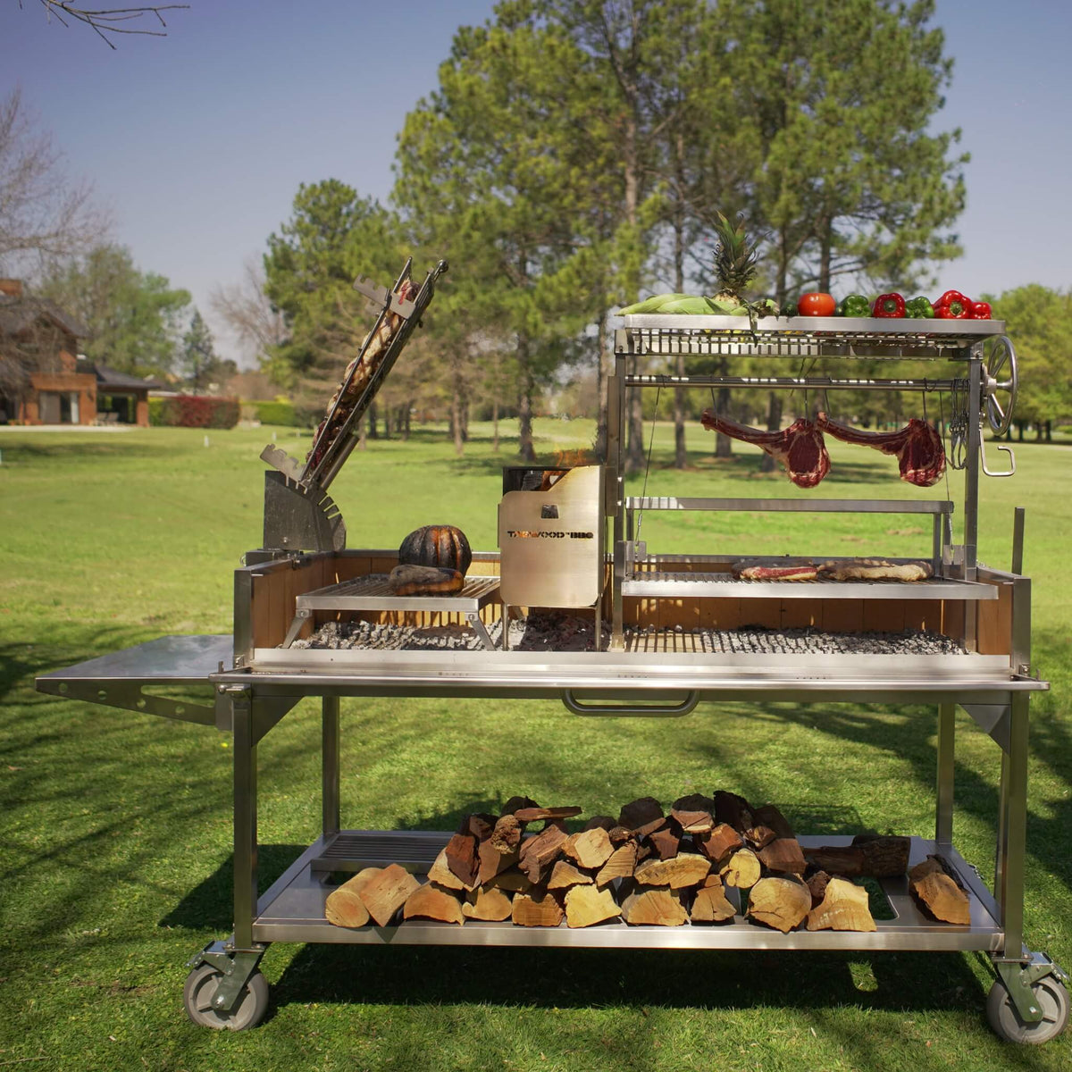 Tagwood BBQ Argentine Santa Maria Wood Fire &amp; Charcoal Gaucho Grill