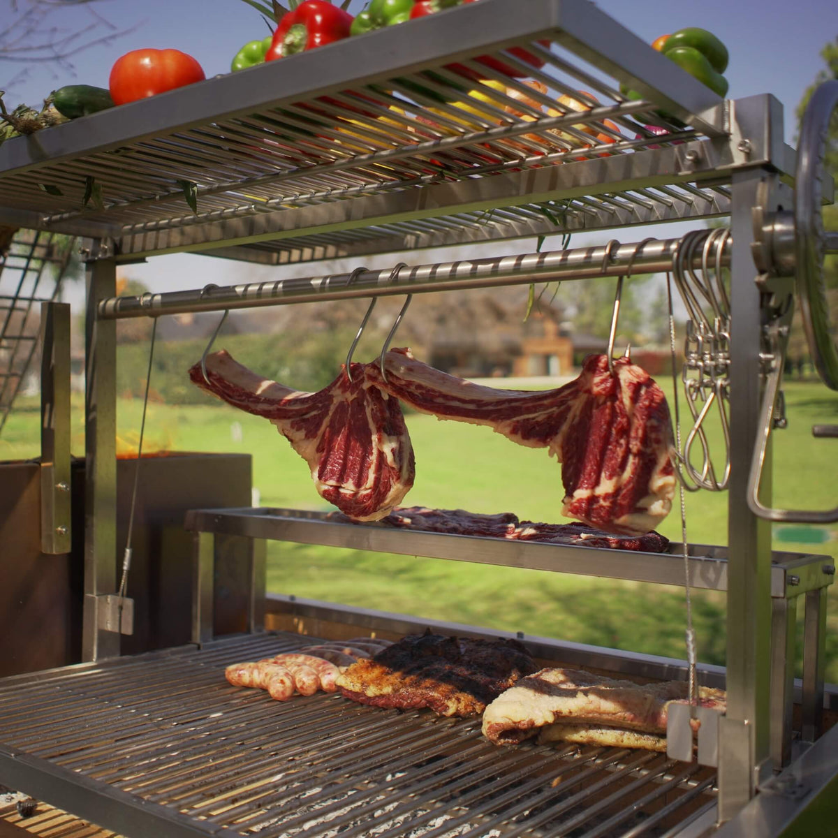 Tagwood BBQ Argentine Santa Maria Wood Fire &amp; Charcoal Gaucho Grill