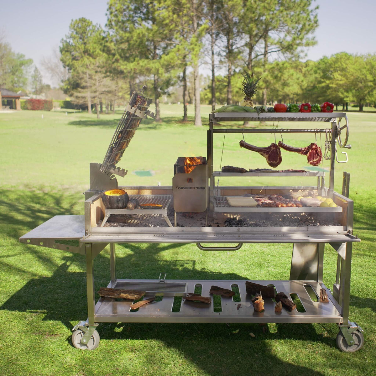 Tagwood BBQ Argentine Santa Maria Wood Fire &amp; Charcoal Gaucho Grill