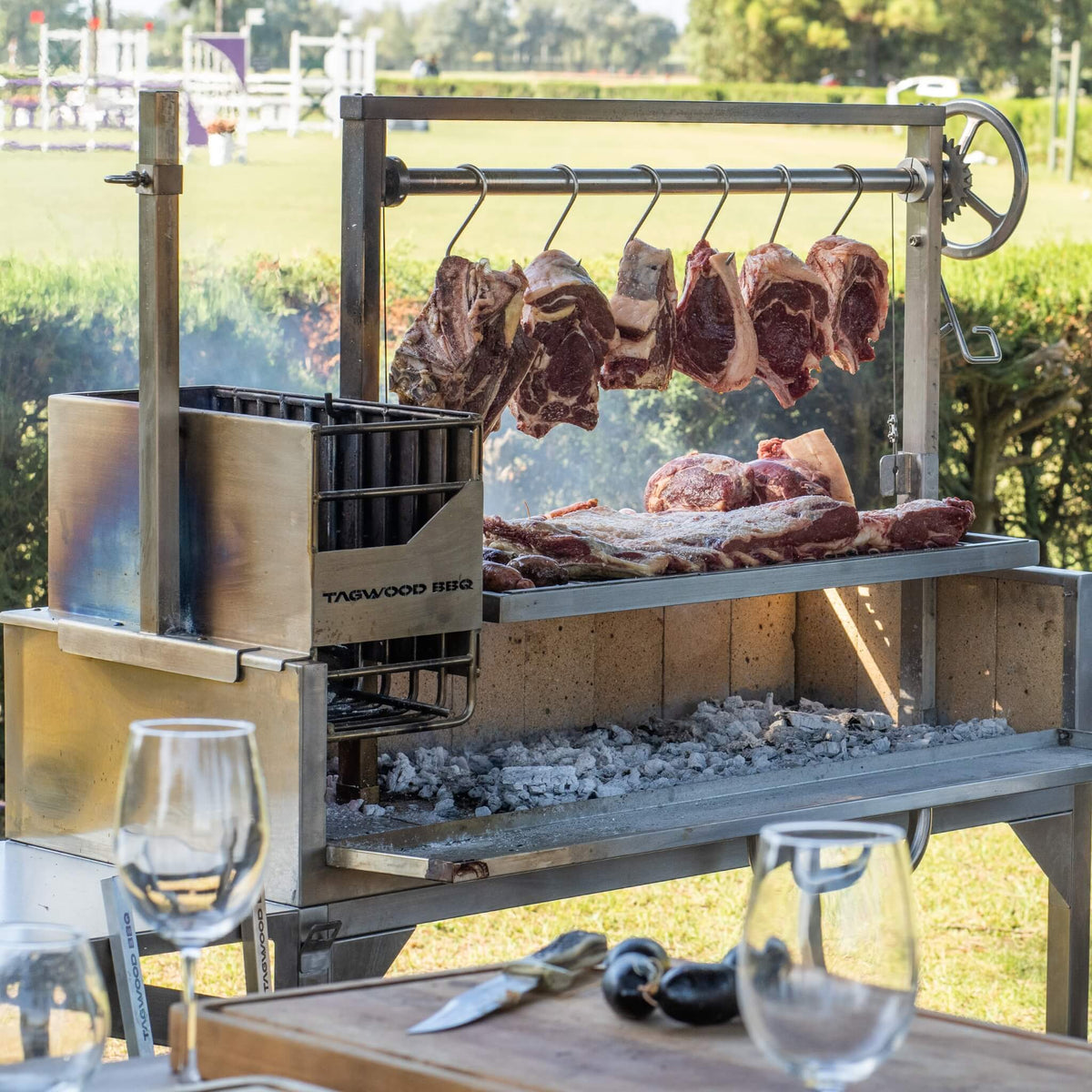 Tagwood BBQ Argentine Santa Maria Wood Fire &amp; Charcoal Gaucho Grill